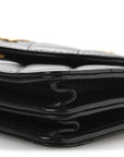Lambskin Quilted Phone Holder Flap Black