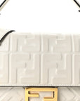 Nappa FF 1974 Embossed Baguette White