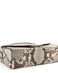 Snakeskin Baguette Soft Trunk White Camelia