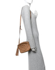 Pebbled Calfskin Small Soho Disco Bag Camelia