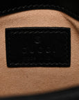 Calfskin Matelasse Super Mini GG Marmont Shoulder Bag Black
