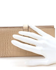 Matte Alligator Bearn Gusset Wallet Poussiere