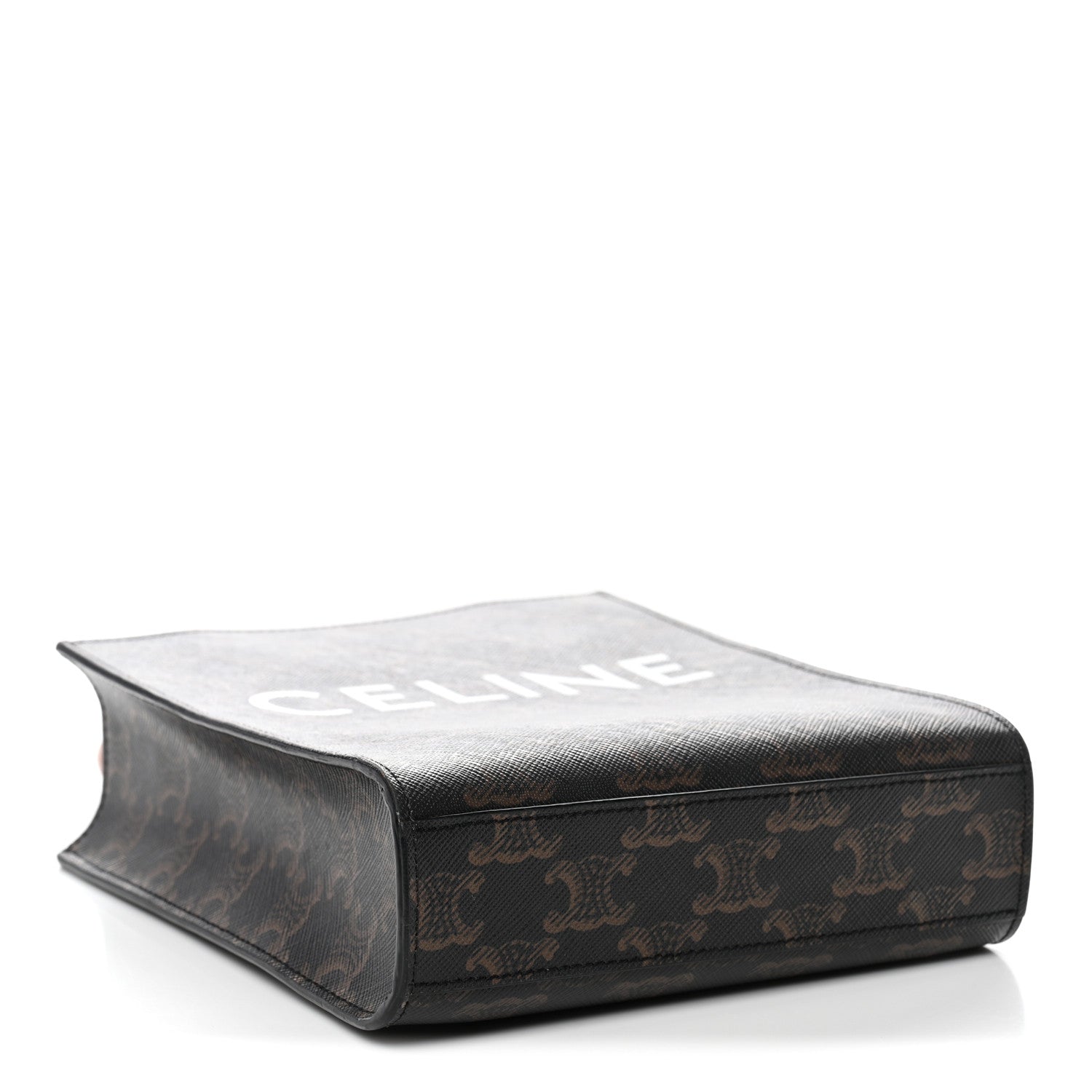 Triomphe Canvas Calfskin Mini Vertical Cabas Tan