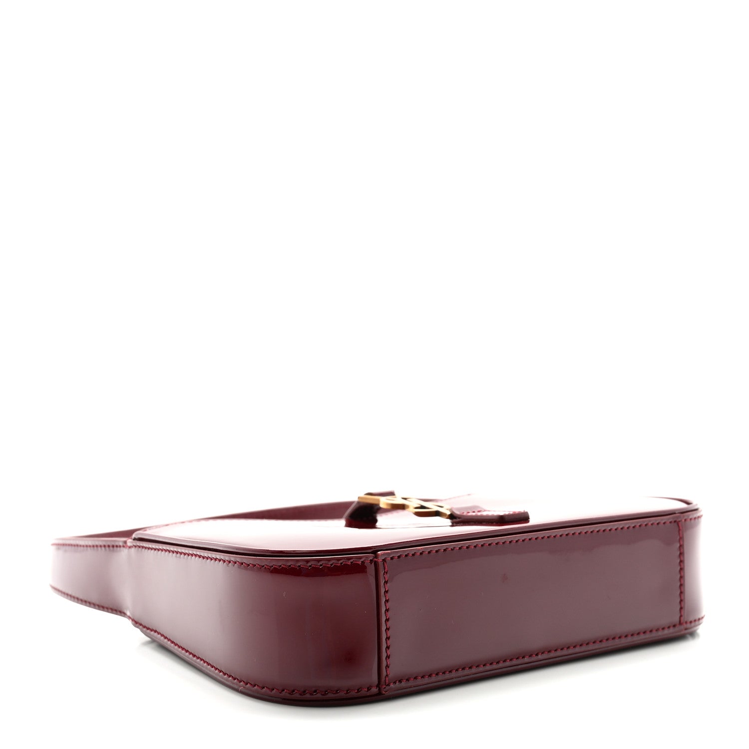 Patent Calfskin Le 5 A 7 Mini Hobo Red Grenat