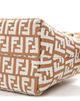 Raffia Chenille Vitello King Plexiglass Micro FF Mini By The Way Top Handle Boston Bag Naturale White