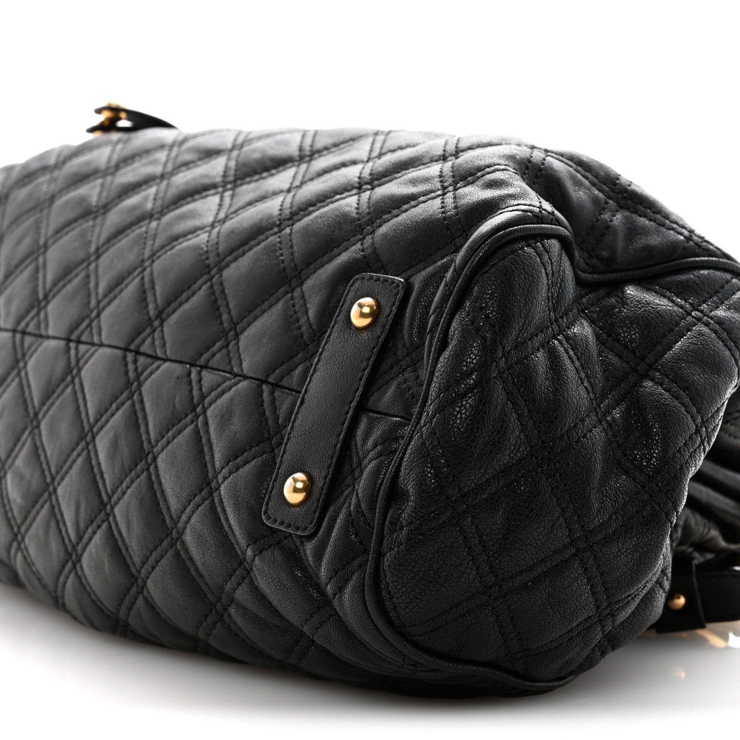 Calfskin Quilted Stam Black