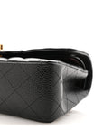 Caviar Quilted Small Double Flap Black