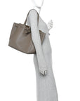 Soft Grained Calfskin Small Belt Cabas Phantom Taupe