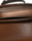 GG Supreme Monogram Azalea Calfskin Web Horsebit 1955 Wallet On Strap Beige Ebony Brown Sugar