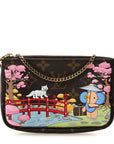 Monogram 2021 Christmas Animation Japanese Garden Mini Pochette Accessories Wisteria Pink