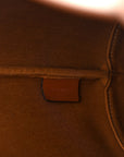 Triomphe Canvas Calfskin Small Bucket Bag White