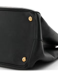Saffiano Medium Galleria Double Zip Tote Black