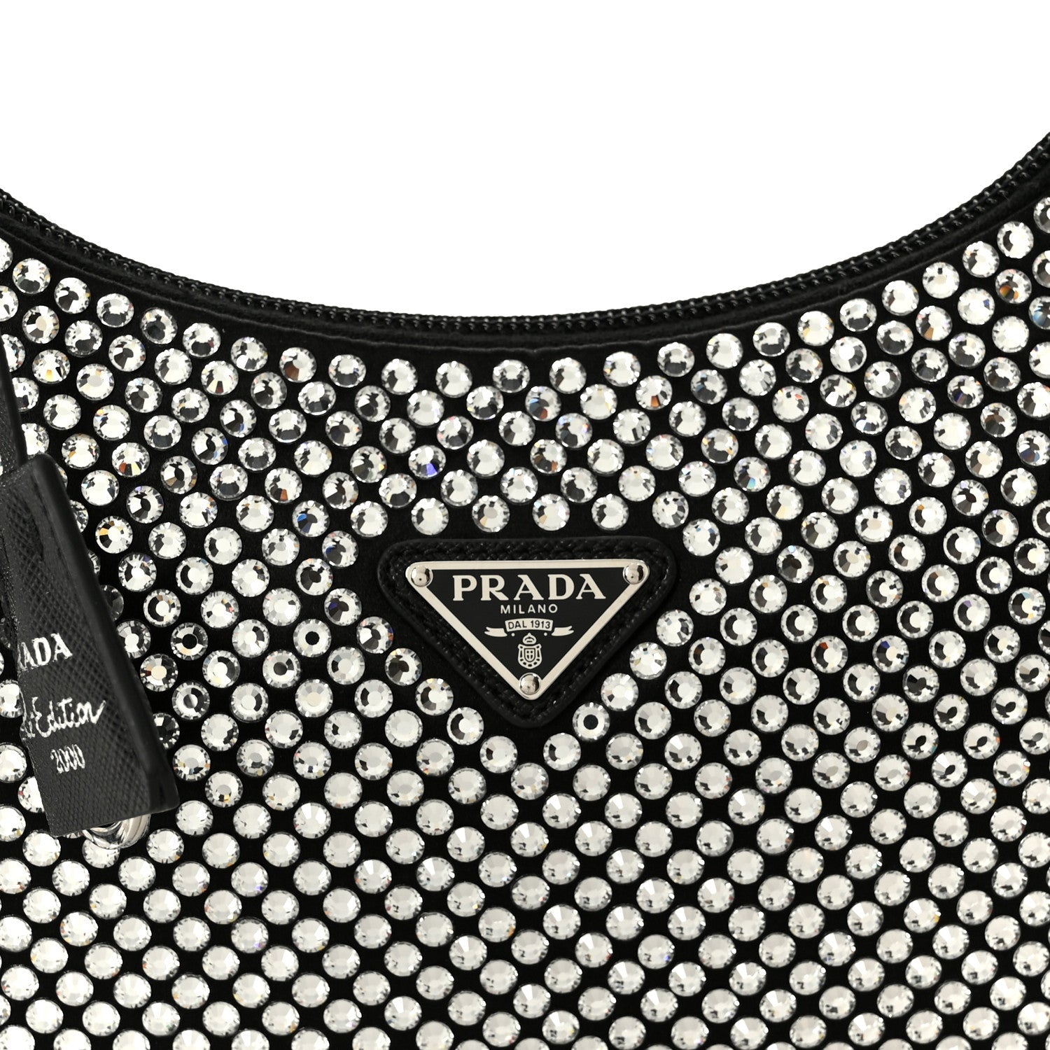 Satin Crystal Mini Re-Edition 2000 Bag Cristal