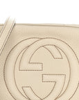 Pebbled Calfskin Small Soho Disco Bag Off White