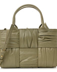 Foulard Intrecciato Pleated Arco Tote Travertine