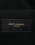 Patent Calfskin Crocodile Embossed Monogram Lou Camera Bag Black