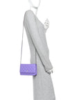 Caviar Quilted Wallet On Chain WOC Purple