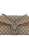 GG Supreme Monogram Small Dionysus Shoulder Bag Taupe