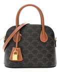 Canvas Calfskin Triomphe Teen Honorine Bag Tan