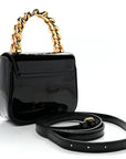 Patent Mini La Medusa Bag Black