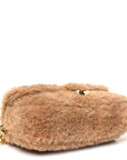 Faux Fur Calfskin Mini The Teddy J Marc Shoulder Bag Camel
