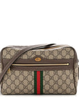 GG Supreme Monogram Web Small Ophidia Shoulder Bag Brown