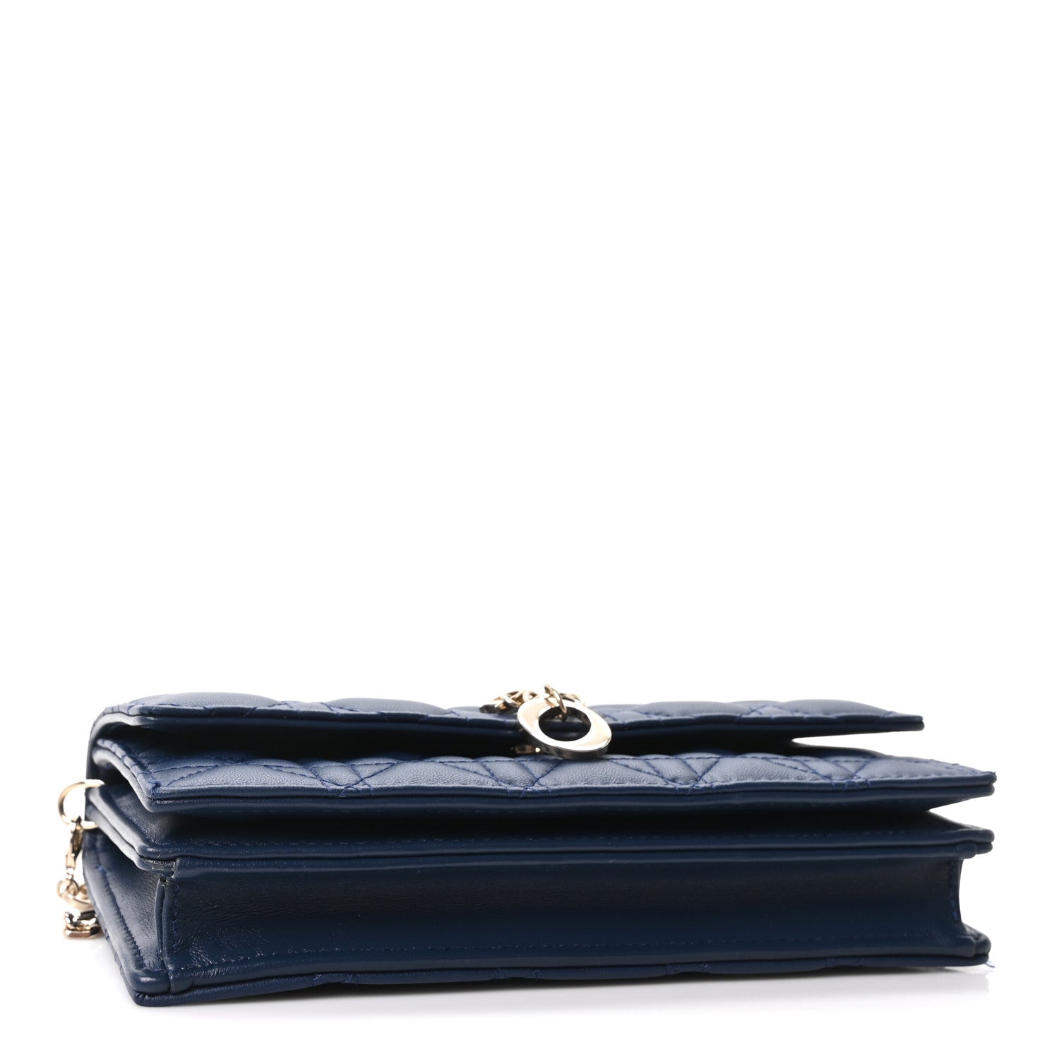 Lambskin Cannage Mini My D1OR Bag Deep Ocean Blue