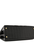 Shiny Alligator Kelly Sellier 32 Black