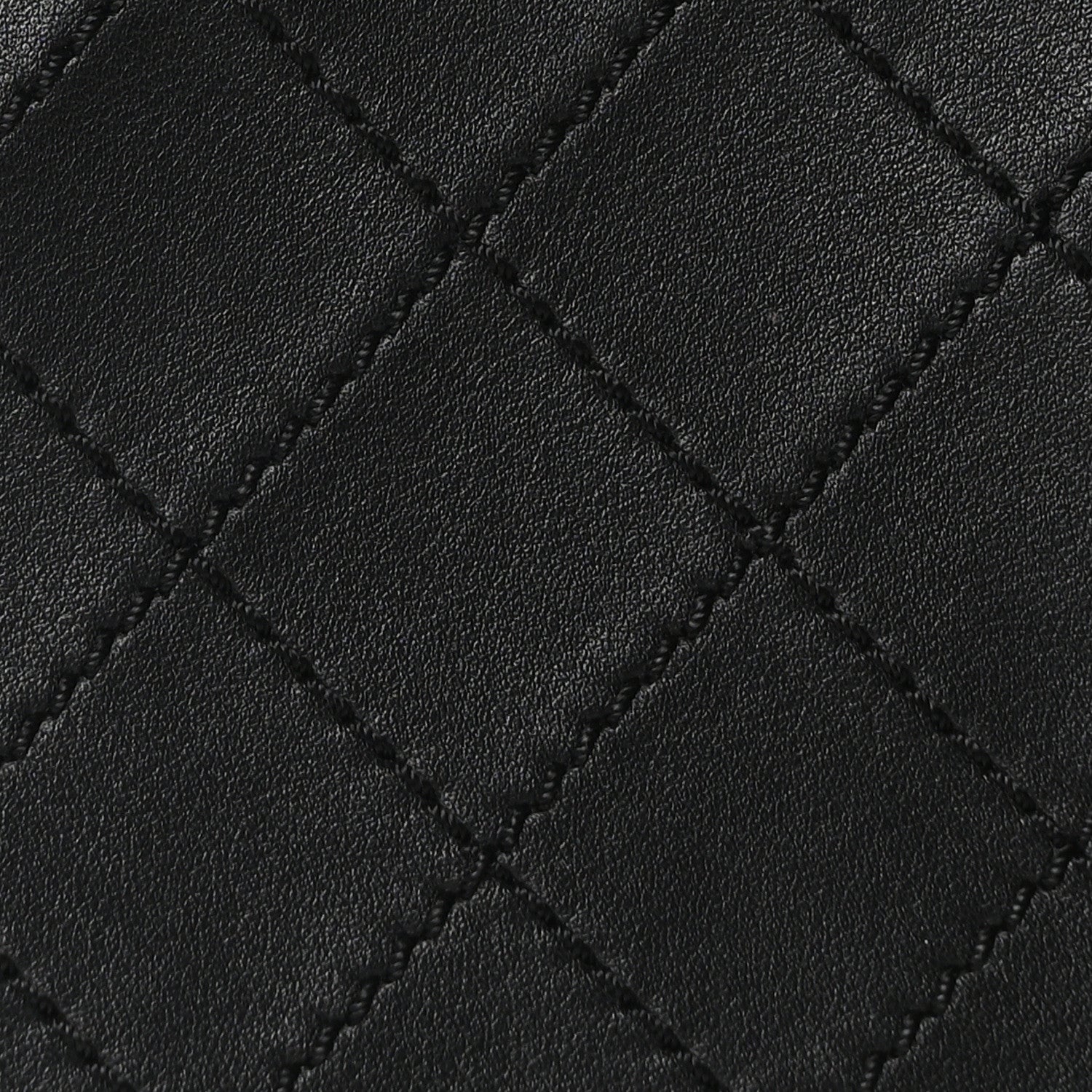 Calfskin Stitched Large Shopping Tote Black