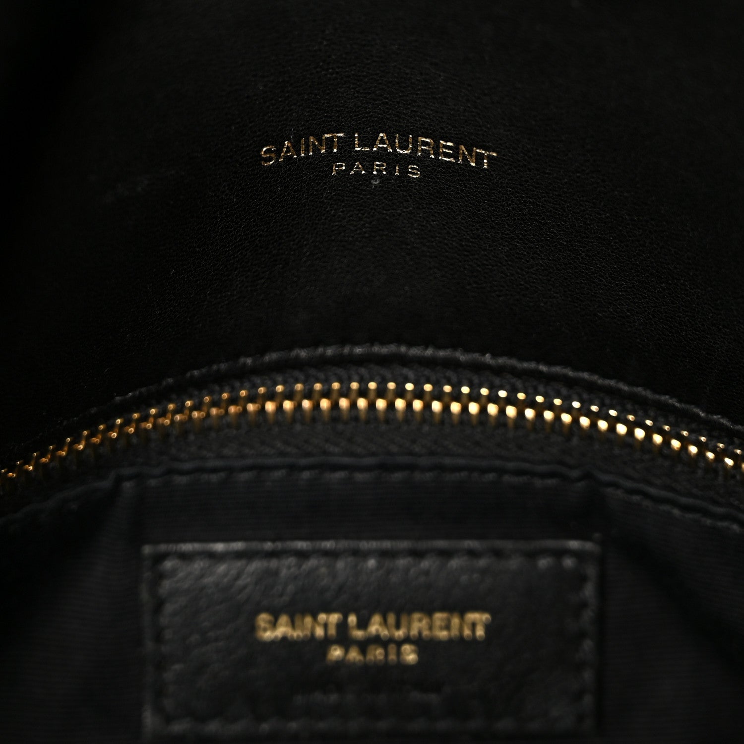 Lambskin Quilted Small Loulou Puffer Monogram Chain Satchel Black