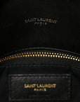 Lambskin Quilted Small Loulou Puffer Monogram Chain Satchel Black