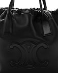 Smooth Calfskin Cuir Triomphe Cabas Drawstring Black