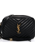 Calfskin Matelasse Monogram Lou Camera Bag Black
