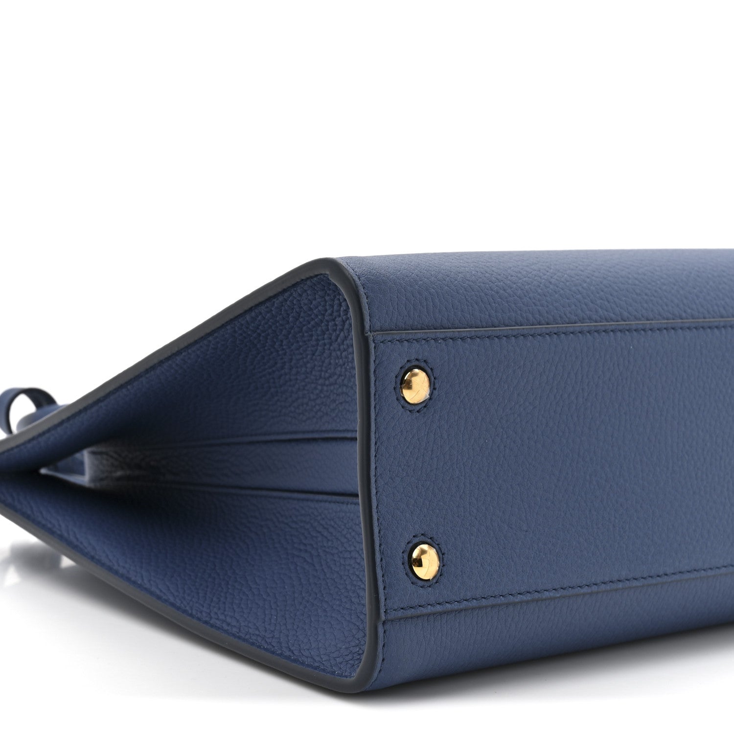 Grained Calfskin Small Frances Tote Navy