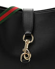 Ancora Calfskin Medium Jackie Shoulder Bag Black