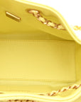 Caviar Quilted Mini CHNL 25 Handbag Light Yellow