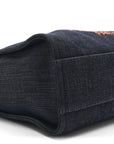 Denim Small Deauville Tote Blue Orange