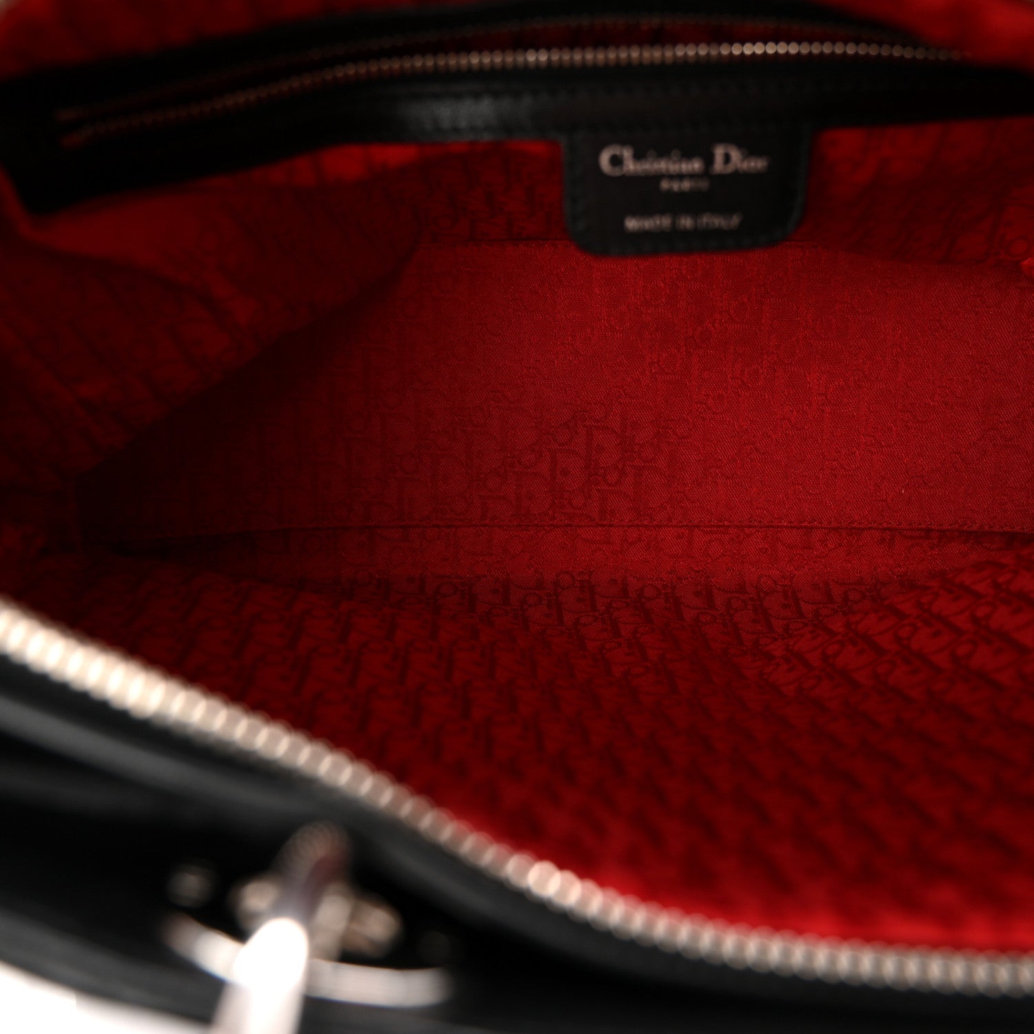 Lambskin Cannage Large Lady D1OR Black