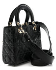 Lambskin Cannage Small My ABCD1OR Lady D1OR Black