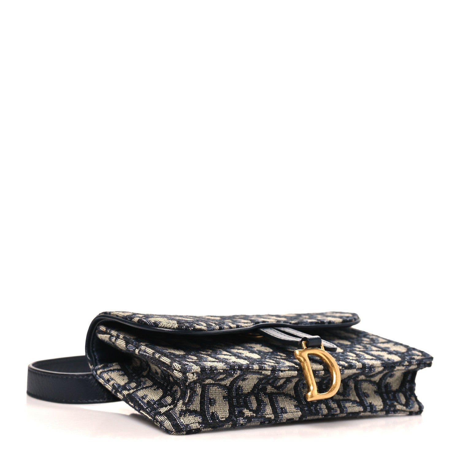 Oblique Saddle Belt Bag Blue