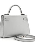 Metallic Chevre Chamkilight Mini Kelly Sellier 20 Argent