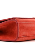Suede Star Medium Classic Monogram Kate Satchel Berry Red