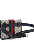 GG Supreme Monogram Web Small Ophidia Belt Bag 90 36 Beige Navy