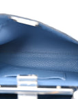 Cuoio Romano Selleria Macro Stitchings Mini Peekaboo Iconic Satchel Argento Blue
