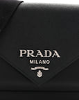 Saffiano City Calf Mini Envelope Bag Black