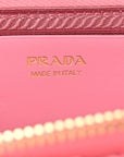 Raffia Calfskin Crochet Logo Embroidered Mini Triangle Pouch Petalo
