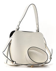 Saffiano Cuir Small Matinee Tote  Bianco Black