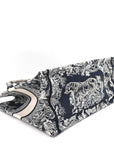 Canvas Embroidered Medium D1ORiviera Toile De Jouy Reverse Book Tote Blue
