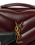 Lambskin Chevron Quilted Small LouLou Rouge Cabernet