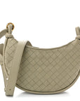 Nappa Intrecciato Small Gemelli Multipocket Bag Travertine Muse